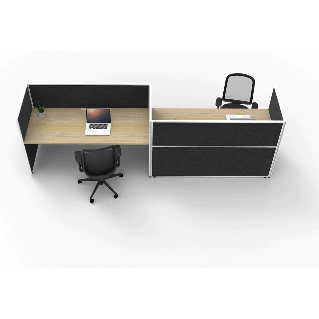 SHUSH30 Workstation - 2 Person 'S' Configuration - 1800mm × 750mm