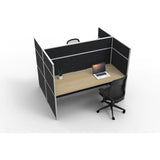 SHUSH30 Double Sided Workstation - 2 Person - Screen Hung Tops - 1200mm × 750mm