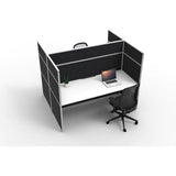 SHUSH30 Double Sided Workstation - 2 Person - Screen Hung Tops - 1200mm × 750mm