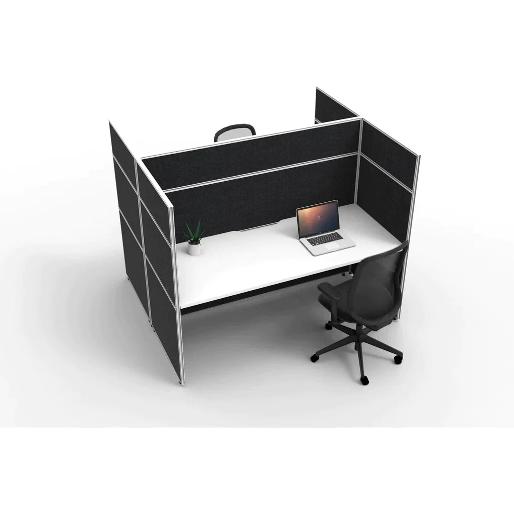 SHUSH30 Double Sided Workstation - 2 Person - Screen Hung Tops - 1500mm × 750mm