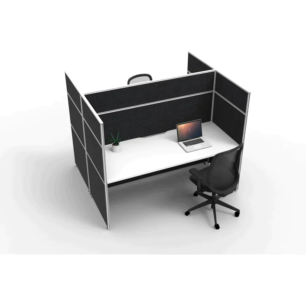 SHUSH30 Double Sided Workstation - 2 Person - Screen Hung Tops - 1800mm × 750mm