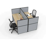 SHUSH30 Double Sided Workstation - 2 Person - Screen Hung Tops - 1800mm × 750mm