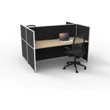 SHUSH30 Double Sided Workstation - 2 Person - Screen Hung Tops - 1200mm × 750mm