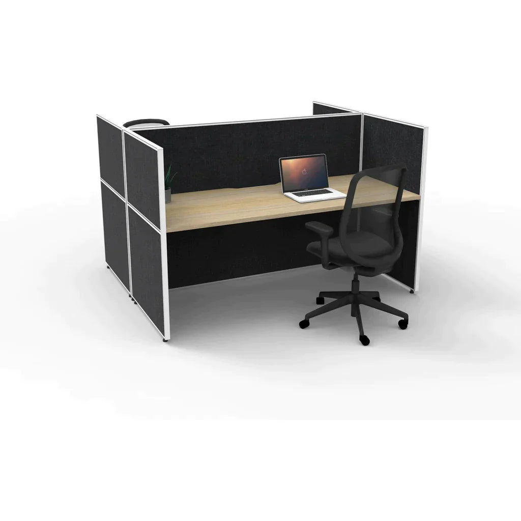 SHUSH30 Double Sided Workstation - 2 Person - Screen Hung Tops - 1800mm × 750mm