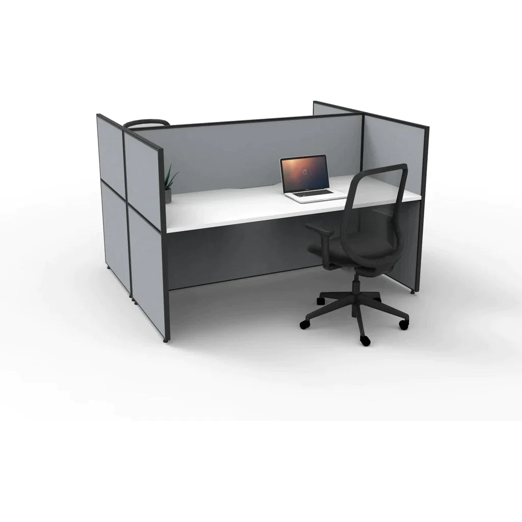 SHUSH30 Double Sided Workstation - 2 Person - Screen Hung Tops - 1500mm × 750mm