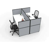 SHUSH30 Double Sided Workstation - 2 Person - Screen Hung Tops - 1800mm × 750mm