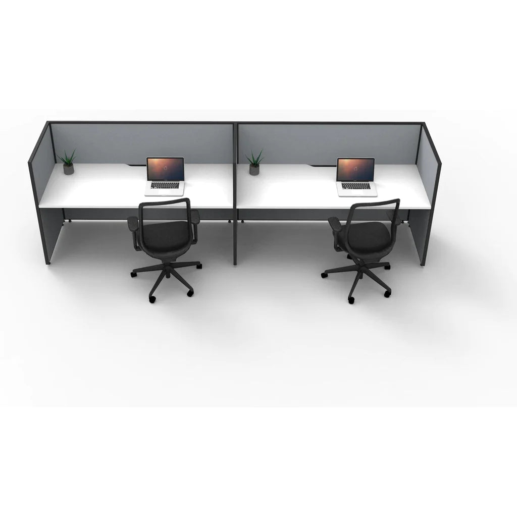 SHUSH30 Workstation - 2 Person - Screen Hung Tops - 1200mm × 750mm