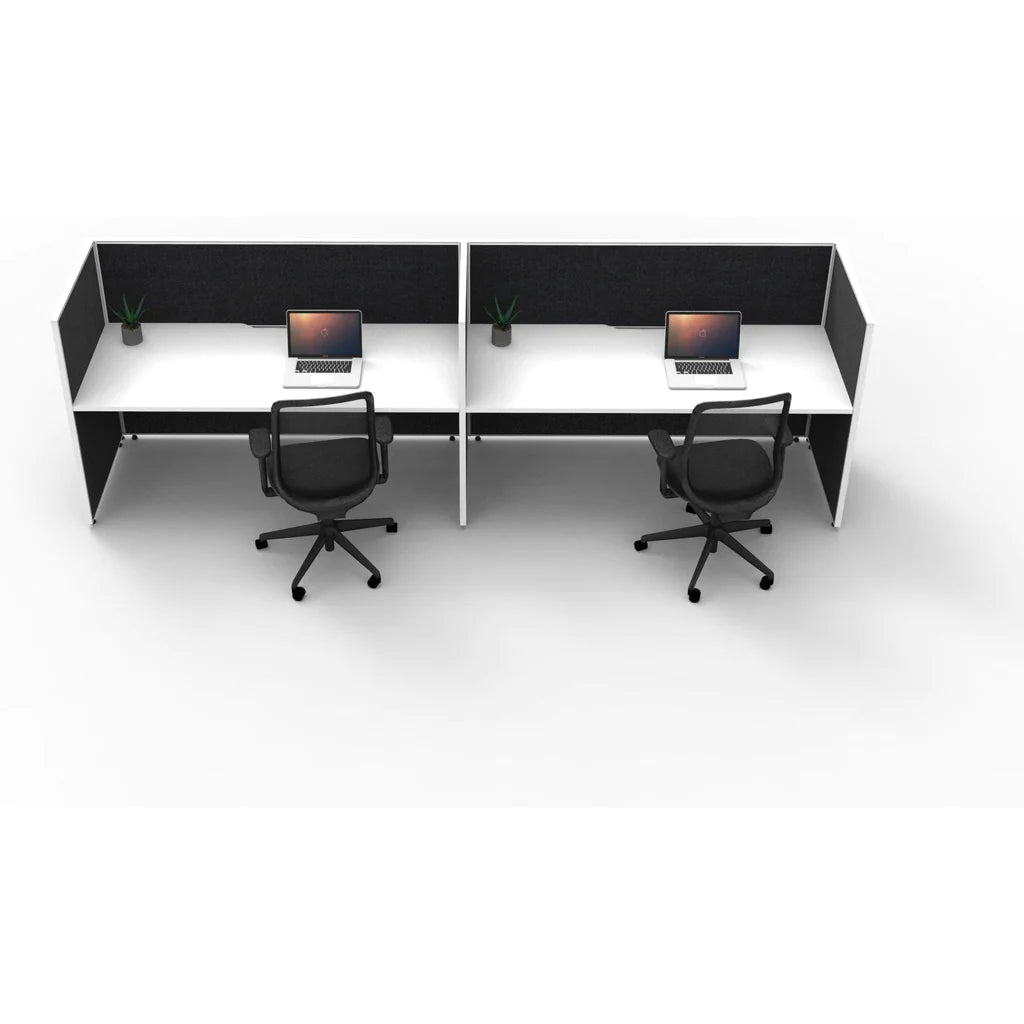 SHUSH30 Workstation - 2 Person - Screen Hung Tops - 1200mm × 750mm