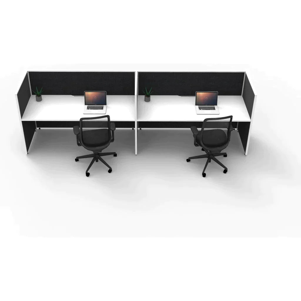 SHUSH30 Workstation - 2 Person - Screen Hung Tops - 1800mm × 750mm