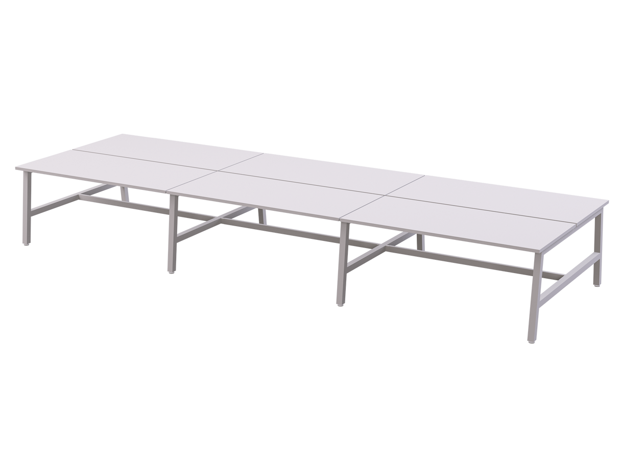 Trestle Bench 6 Users Double Sided Workspaces