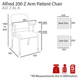 Z arm patient chair