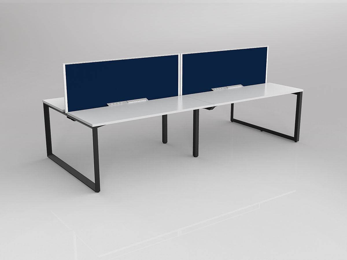 Anvil 4 Users Double Sided Workspaces with Studio50 Desk Mounted Screen