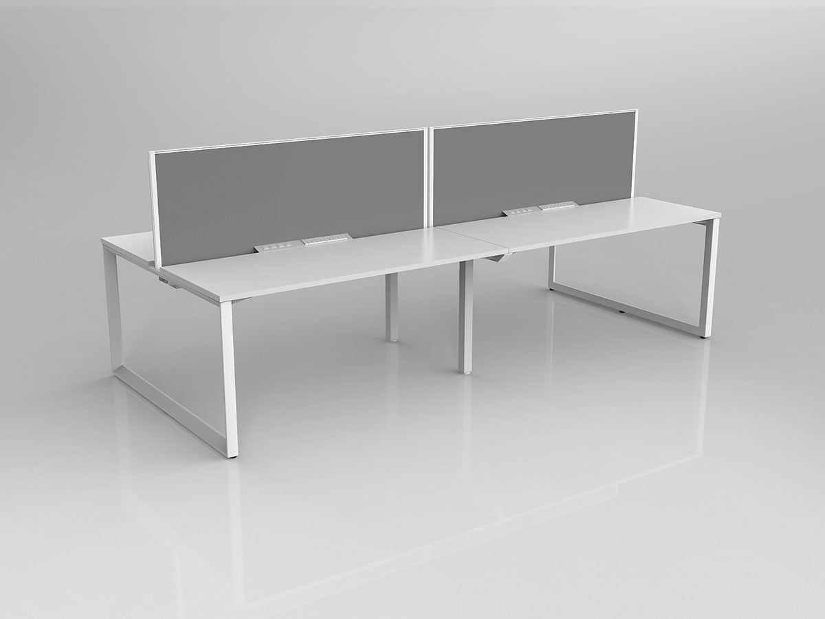 Anvil 4 Users Double Sided Workspaces with Studio50 Desk Mounted Screen