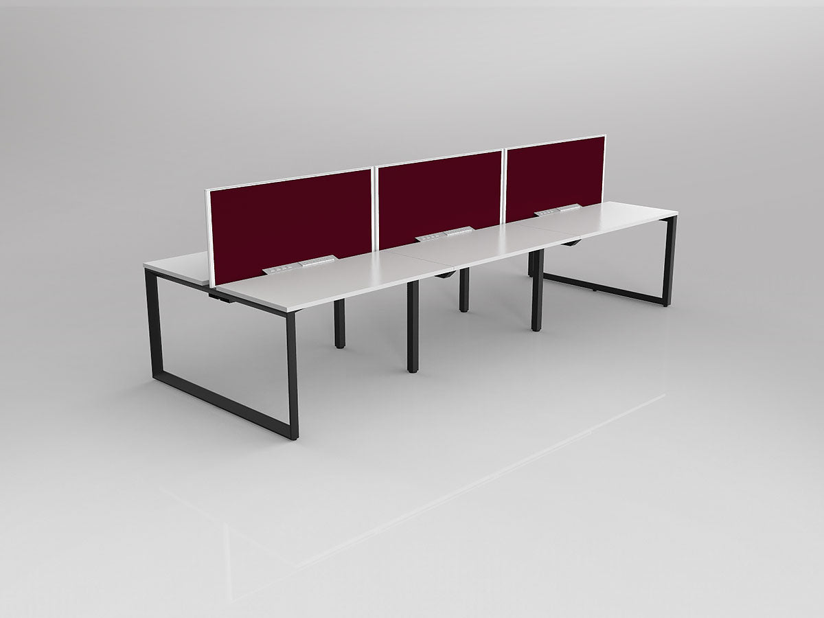 Anvil 6 Users Double Sided Workspaces with Studio50 Desk Mounted Screen