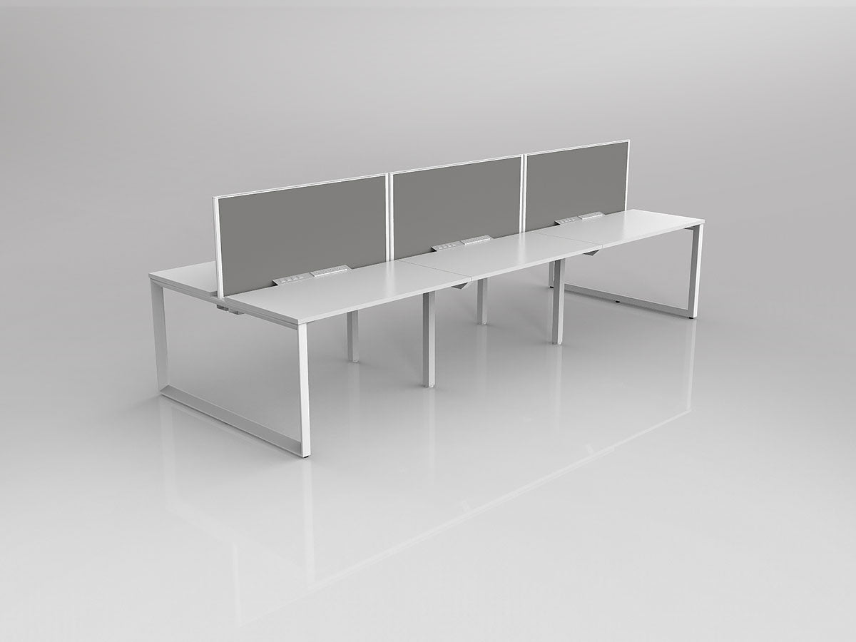 Anvil 6 Users Double Sided Workspaces with Studio50 Desk Mounted Screen