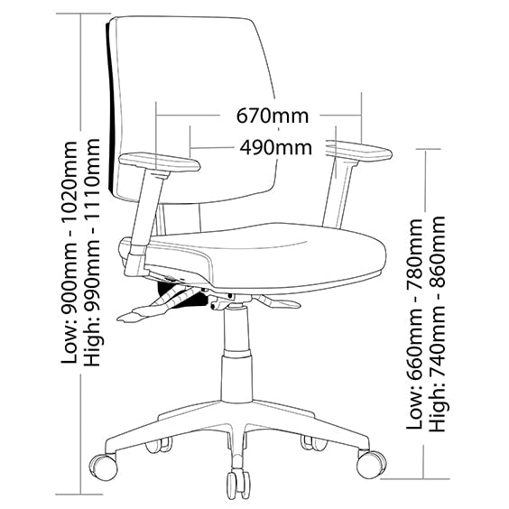 Click Medium Back Task Chair