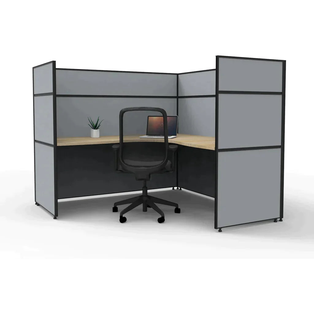 SHUSH30 Corner Workstation - 1 Person - Screen Hung Top - 1800mm × 1800mm