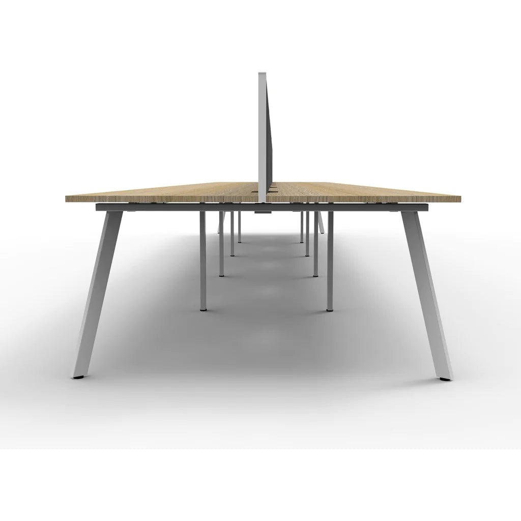 office desks with screens