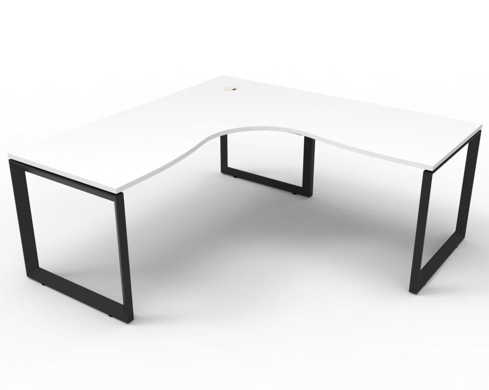 metal loop leg corner desk