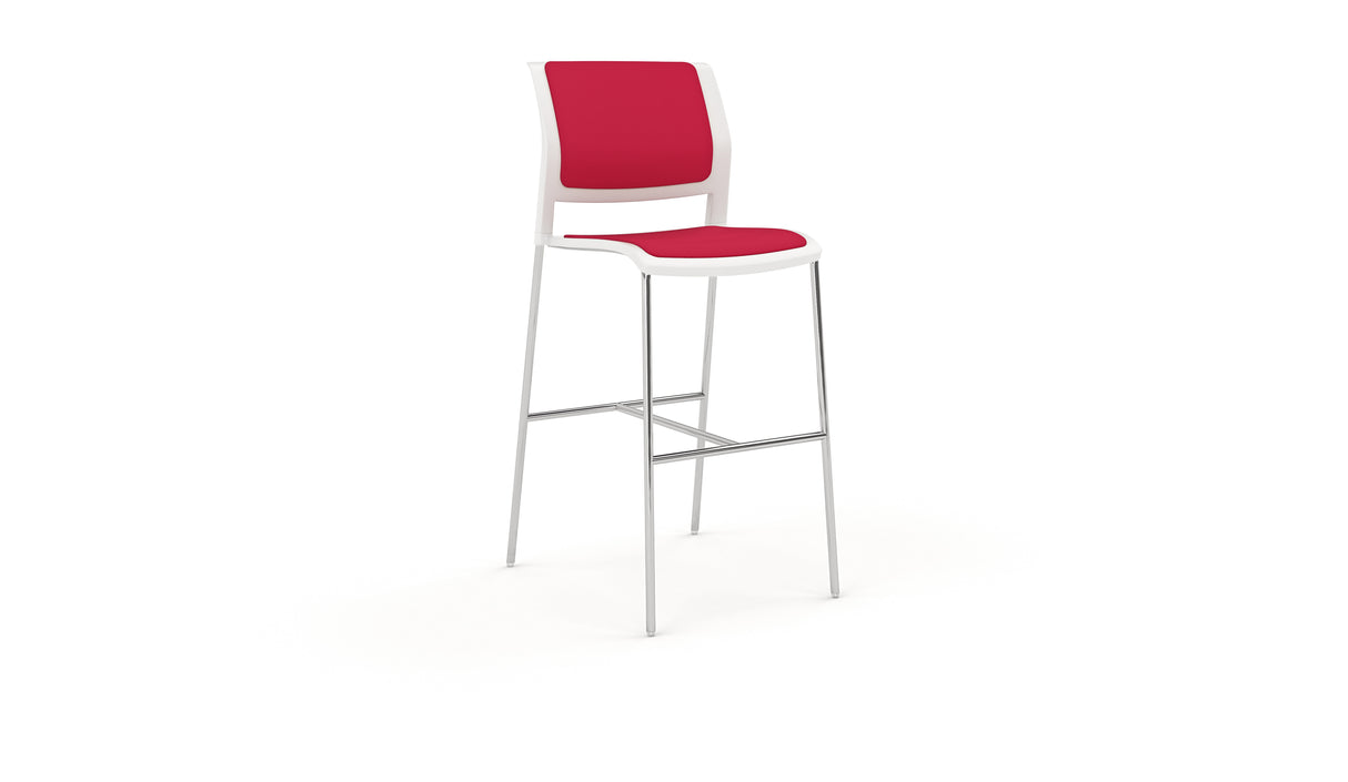 Game Bar Stool (Upholstered Seat) – 4 Leg Base