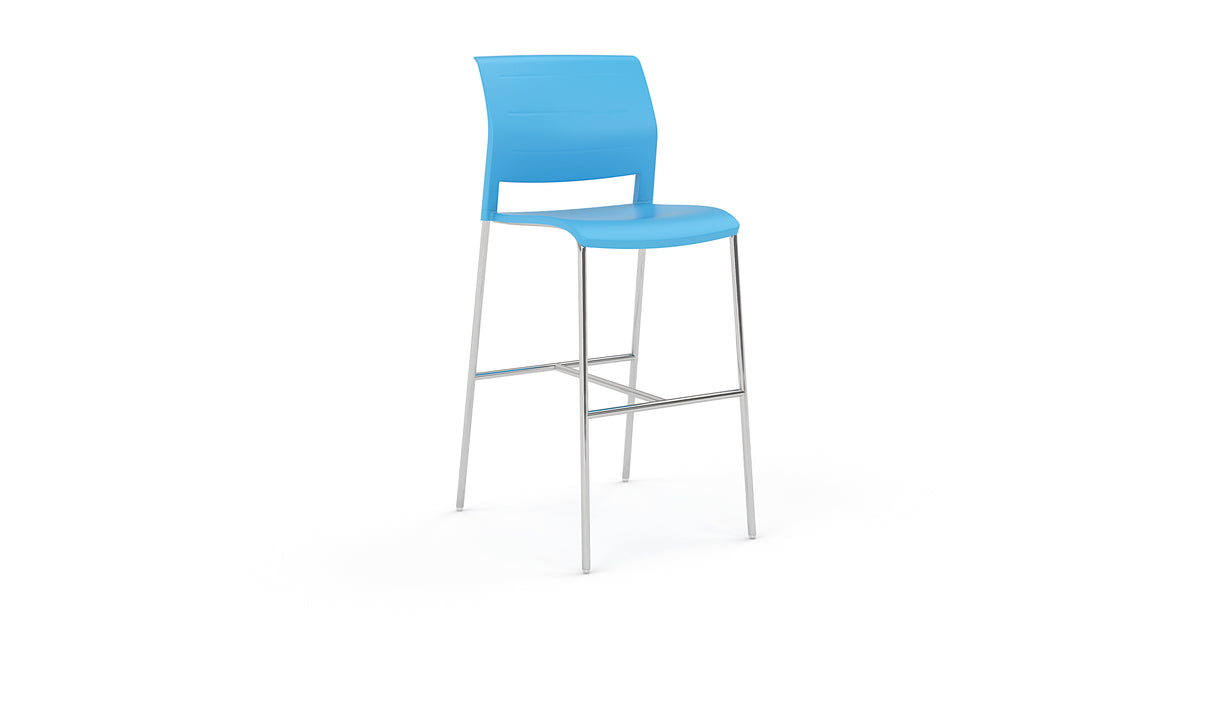 Game Bar Stool (Upholstered Seat) – 4 Leg Base