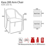 Kara 200 Fixed Legs Chair