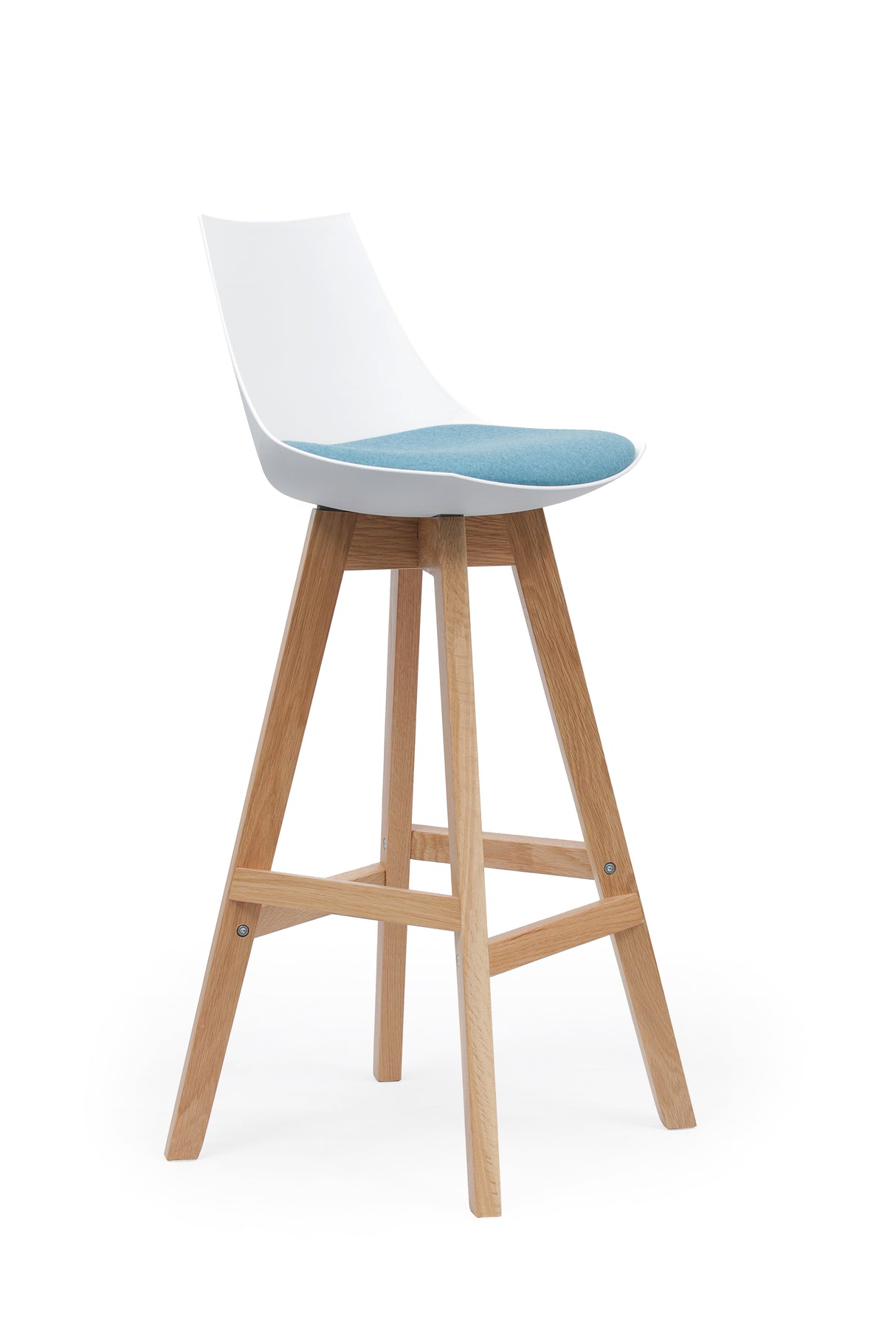 Luna Bar Stool with Oak Base