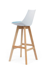 Luna Bar Stool with Oak Base