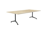 Modulus All Black Single Post Meeting Table