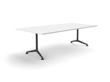 Modulus All Black Single Post Meeting Table