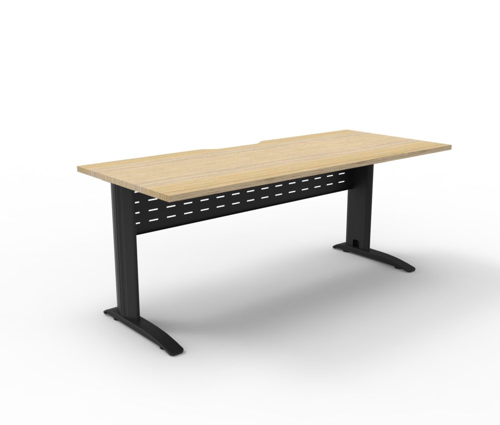 metal frame straight desk