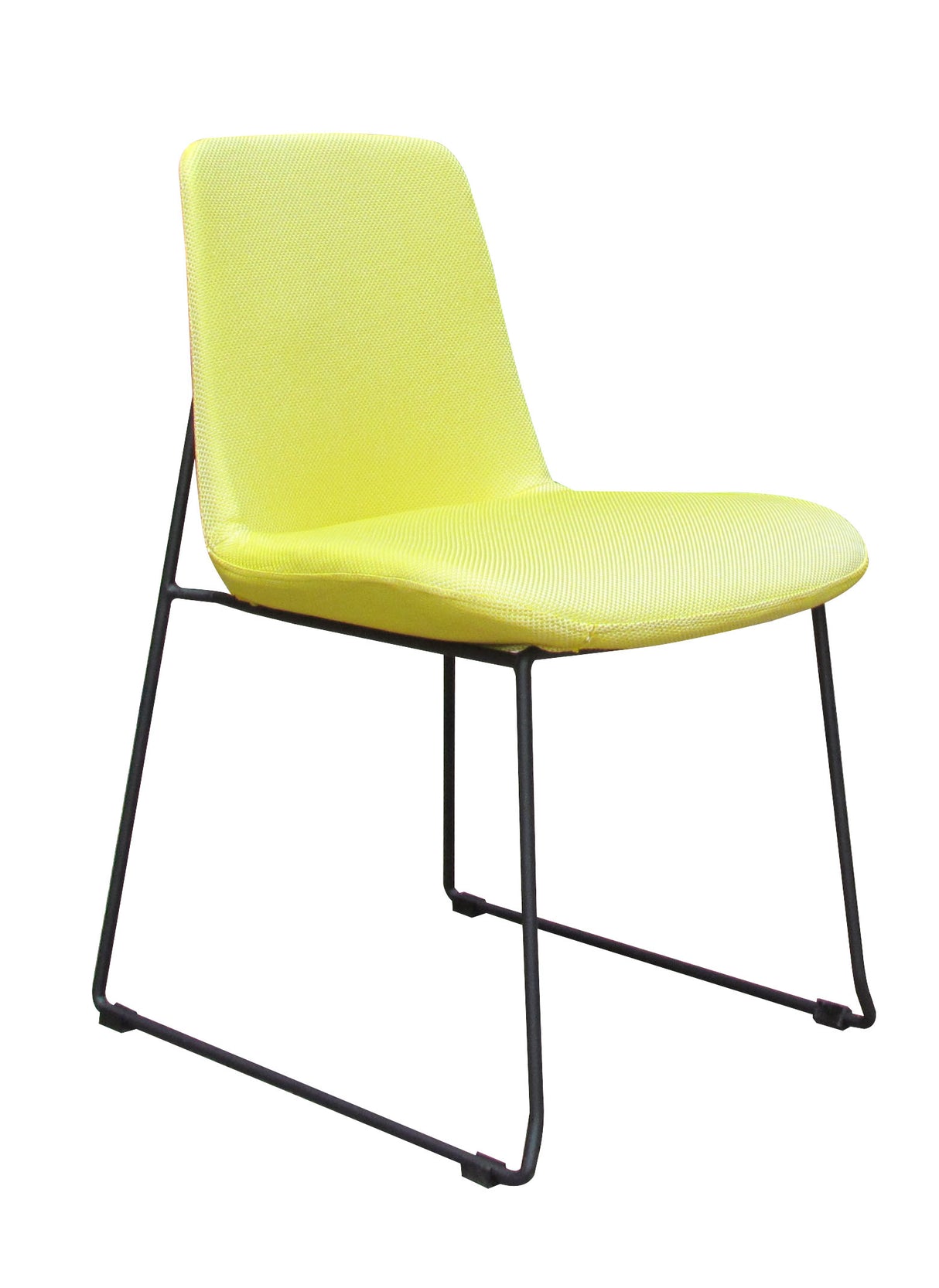 yellow fabric visitor chair