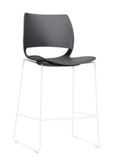 white frame bar stool